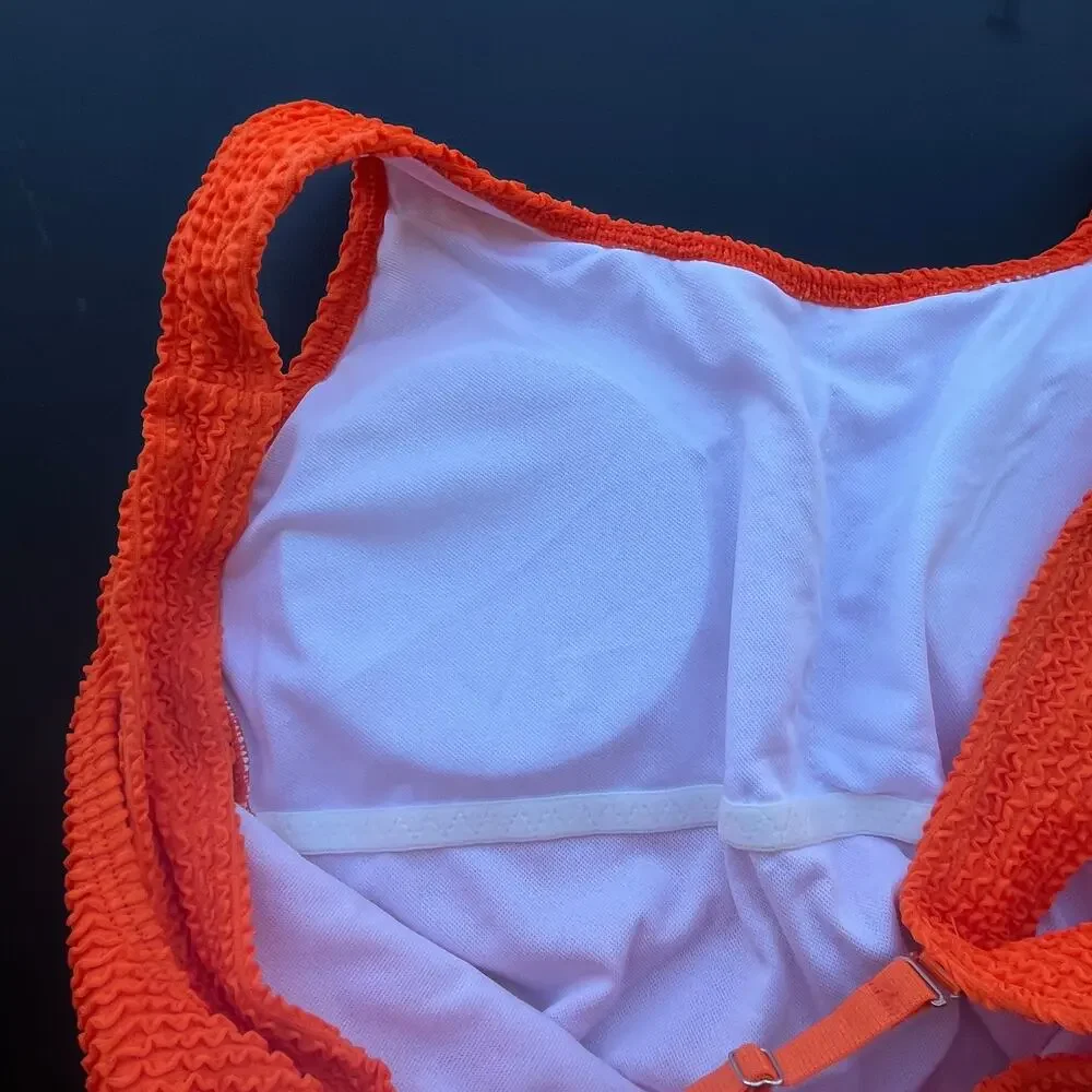 Angerela Orange One Piece Bathing Suit New M